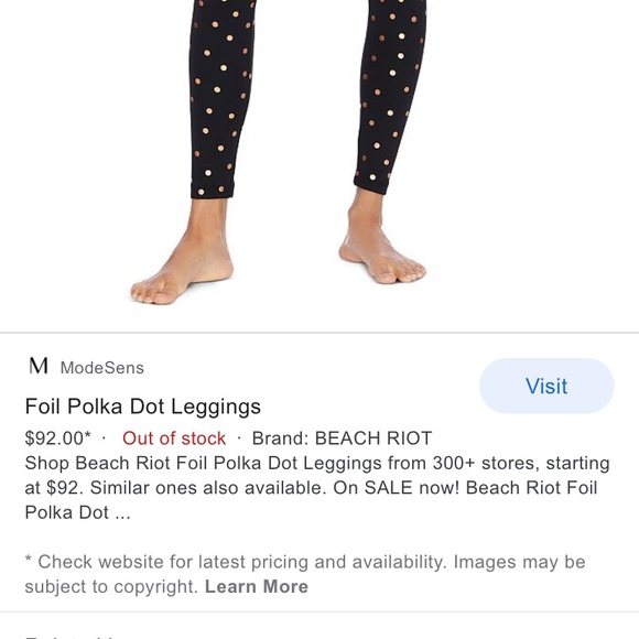 Beach Riot Foil Polka Dot Leggings - Picture 2 of 3